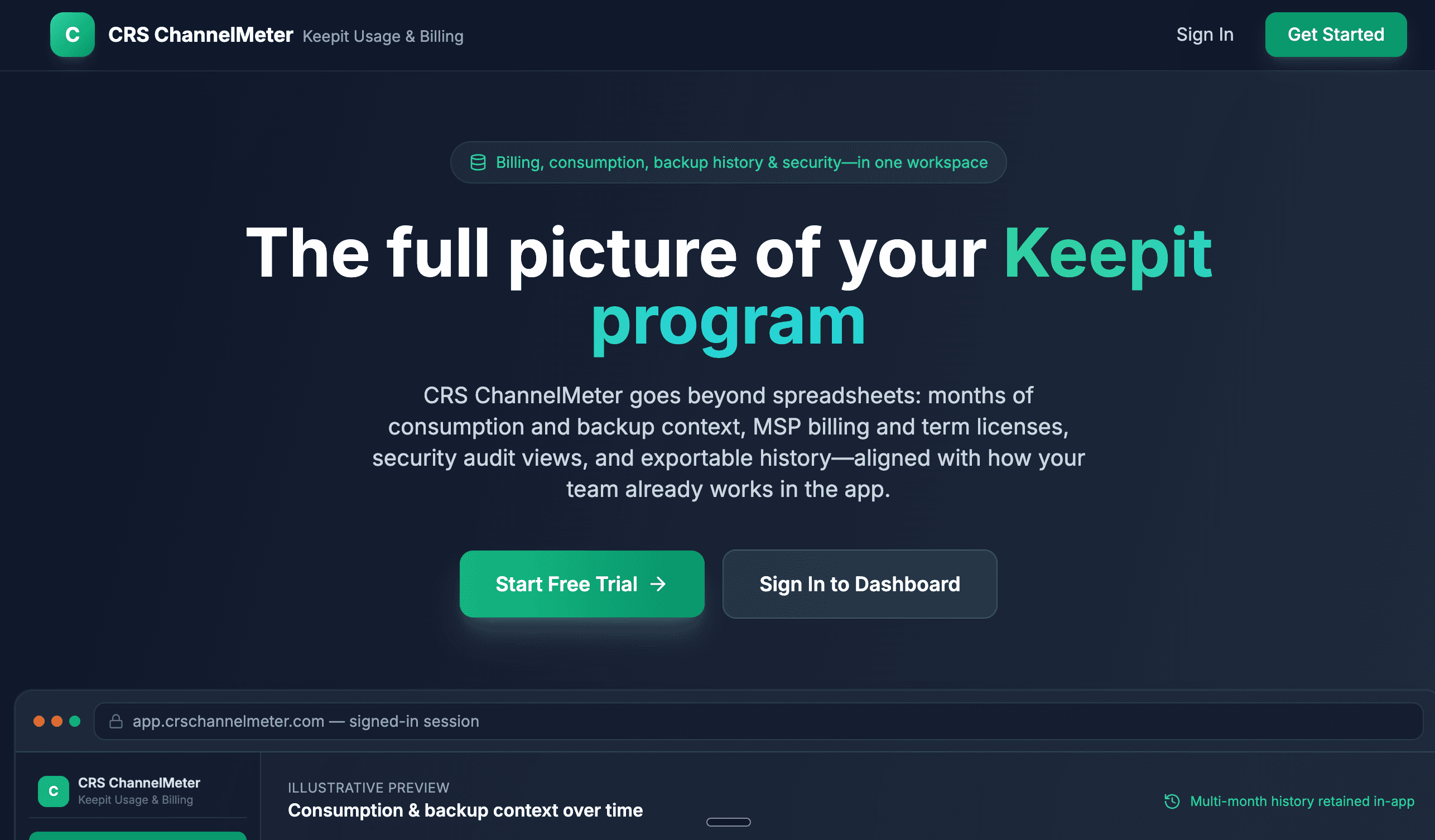 CRS ChannelMeter homepage
